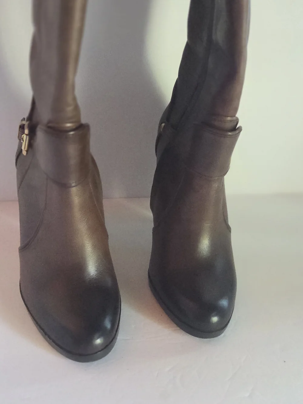 Vince Camuto Tall Brown Leather Over-the-Knee Boots
